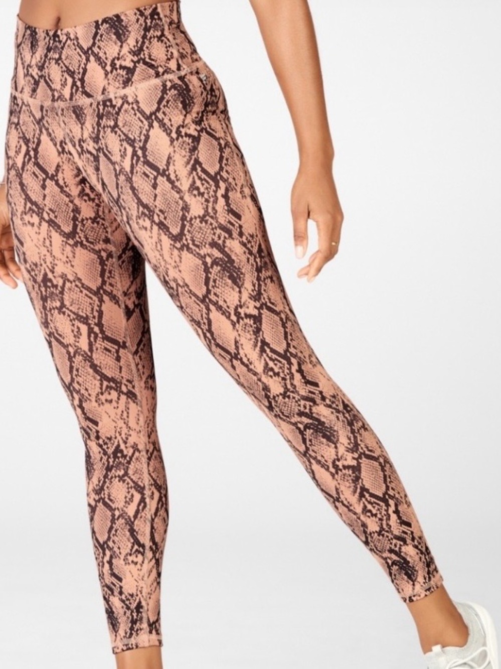 Fabletics Mocha Snake Print High-Rise PowerHold  Leggings